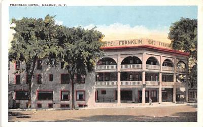 Franklin Hotel Malone, New York Postcard