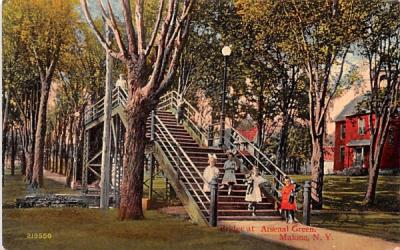 Bridge at Arsenal Green Malone, New York Postcard