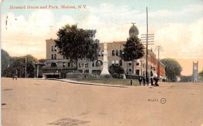 Howard House & Park Malone, New York Postcard