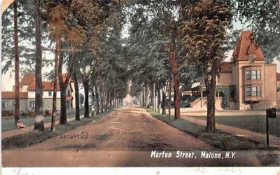 Morton Street Malone, New York Postcard