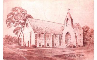 Methodist Church Manchester, New York Postcard