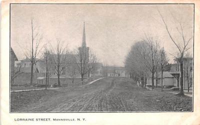 Lorraine Street Mannsville, New York Postcard
