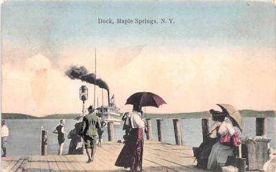 Dock Maple Springs, New York Postcard
