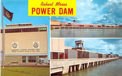 Robert Moses Power Dam Massena, New York Postcard