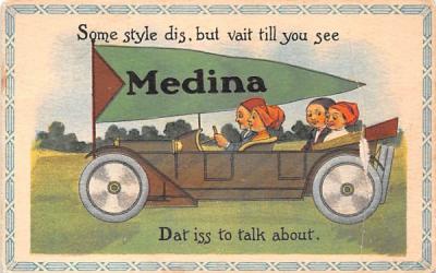 Greetings From Medina, New York Postcard