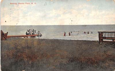 Bathing Beach Mexico Point, New York Postcard