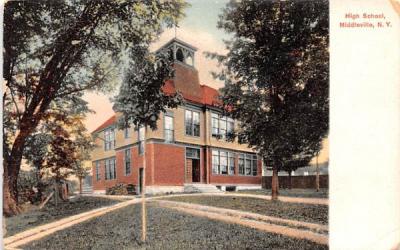 High School Middleville, New York Postcard