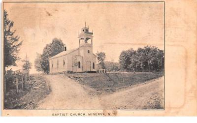 Baptist Church Minerva, New York Postcard