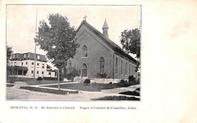 St Patrick's Church Moravia, New York Postcard