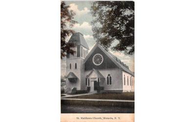 St Matthews Church Moravia, New York Postcard
