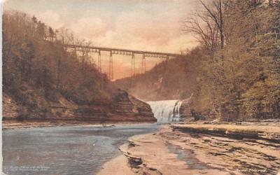 Upper Falls Mount Morris, New York Postcard