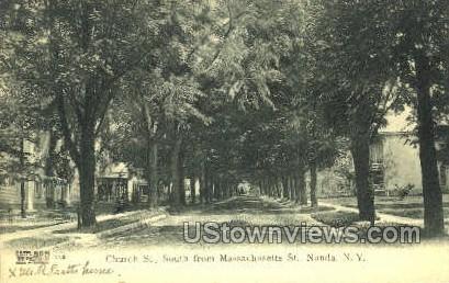 Church Street - Nunda, New York NY Postcard