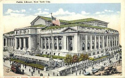 Public Library - New York City Postcards, New York NY Postcard