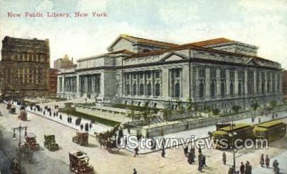 New Public Library - New York City Postcards, New York NY Postcard