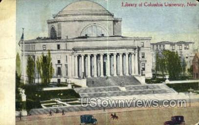 Columbia University, Library - New York City Postcards, New York NY Postcard
