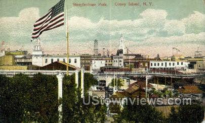 Steeplechase Park - Coney Island, New York NY Postcard