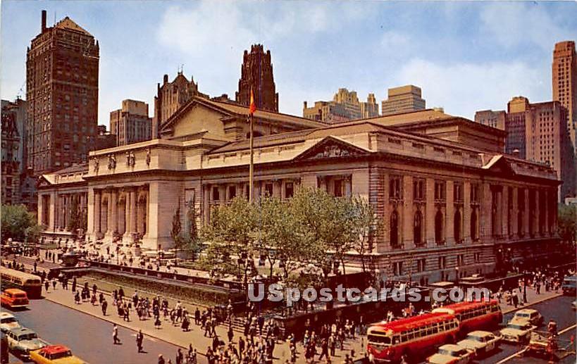 Public LIbrary - New York City Postcards, New York NY Postcard