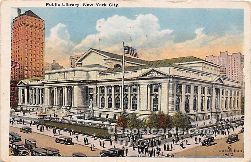 Public LIbrary - New York City Postcards, New York NY Postcard