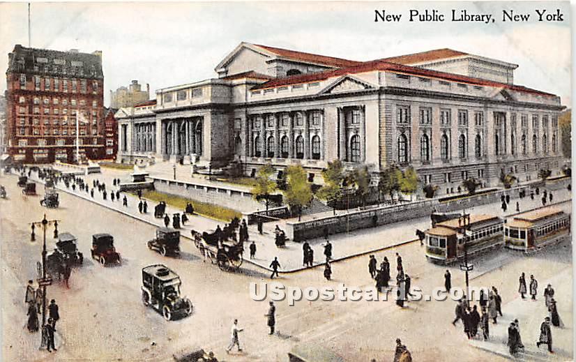 New Public Library - New York City Postcards, New York NY Postcard