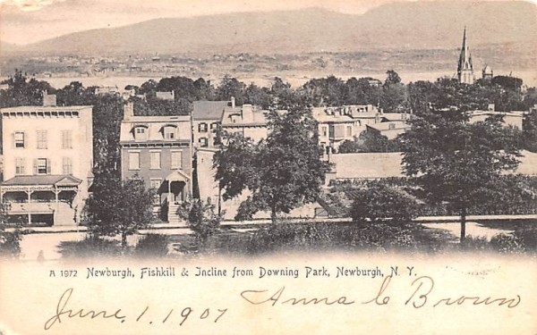 Newburgh, Fishkill & Incline from Downing Park New York Postcard