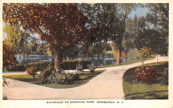 Entrance to Downing Park Newburgh, New York Postcard