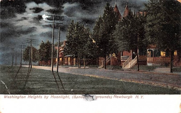 Washington Heights by Moolight Newburgh, New York Postcard