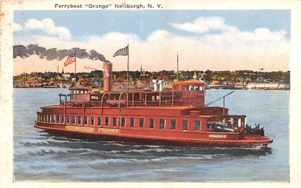 Ferryboat Orange Newburgh, New York Postcard