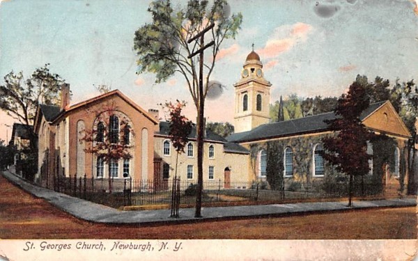 St Georges Church Newburgh, New York Postcard
