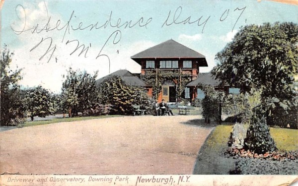 Driveway & Observatory Newburgh, New York Postcard