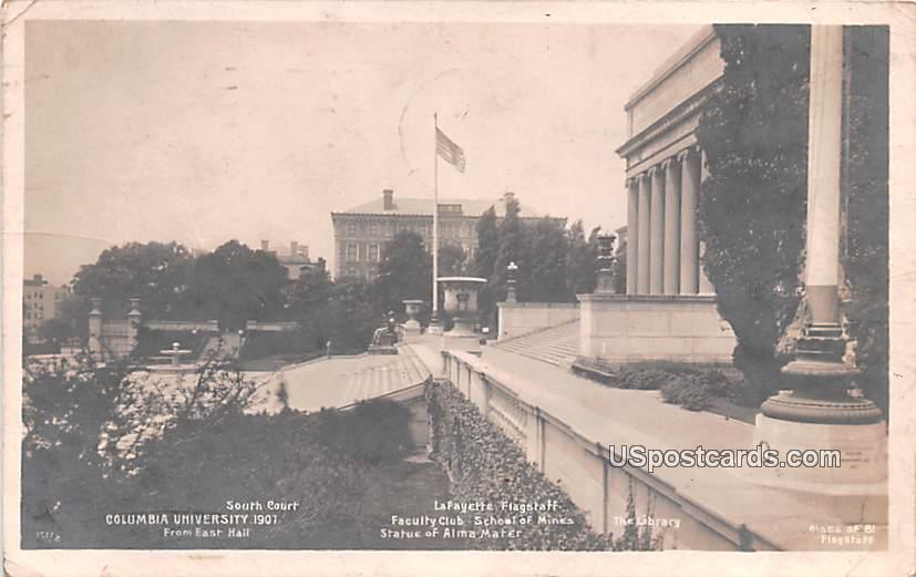 Lafayette Flagstaff, Faculty Club School of Mines, Library - New York City Postcards, New York NY Postcard