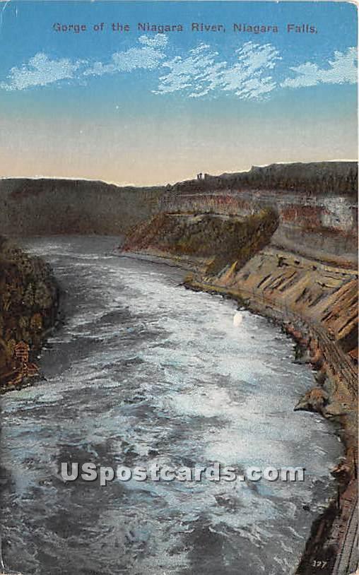 Gorge, Niagara River - Niagara Falls, New York NY Postcard