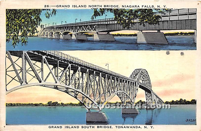 Grand Island North Bridge - Niagara Falls, New York NY Postcard