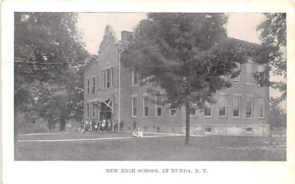 New High School Nunda, New York Postcard