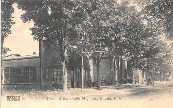 Plant of the Foote Mfg Co Nunda, New York Postcard