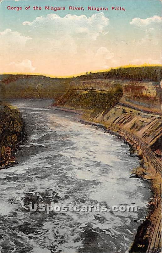Gorge, Niagara River - Niagara Falls, New York NY Postcard