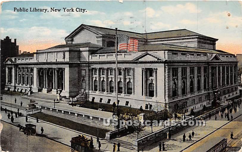 Public Library - New York City Postcards, New York NY Postcard