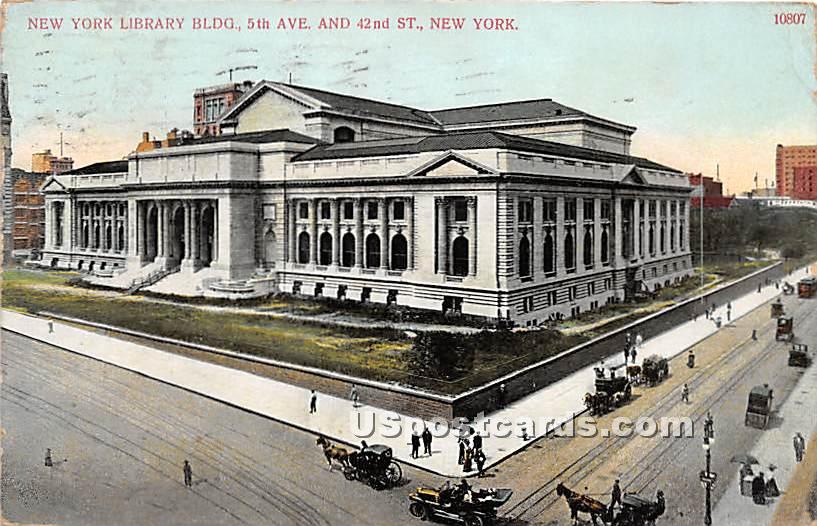 New York Library Building - New York City Postcards Postcard