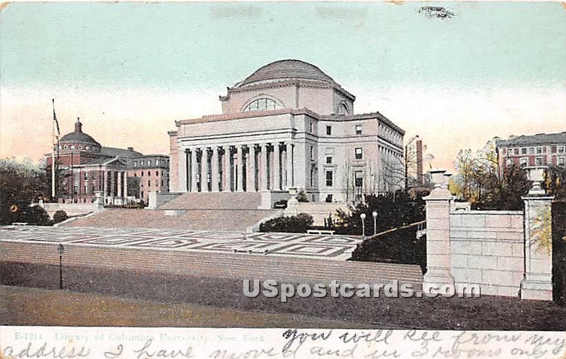 Library of Columbia University - New York City Postcards, New York NY Postcard