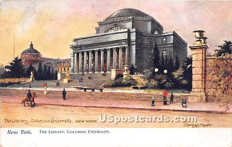 The Library, Columbia University - New York City Postcards, New York NY Postcard
