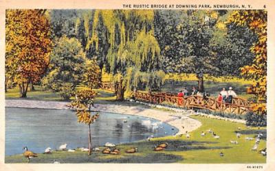 Rustic Bridge Newburgh, New York Postcard