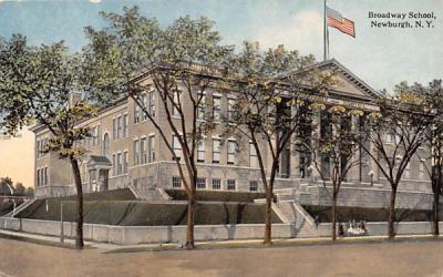 Broadway School Newburgh, New York Postcard