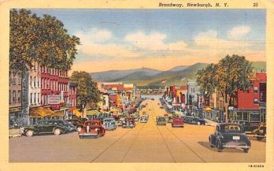 Broadway Newburgh, New York Postcard