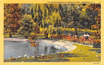 Rustic Bridge Newburgh, New York Postcard