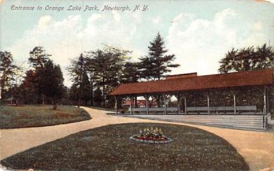 Entrance to Orange Lake Park Newburgh, New York Postcard