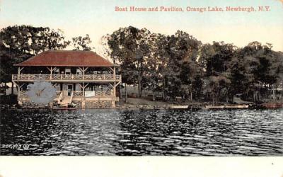 Boat House & Pavilion Newburgh, New York Postcard