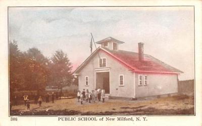 Public School New Milford, New York Postcard
