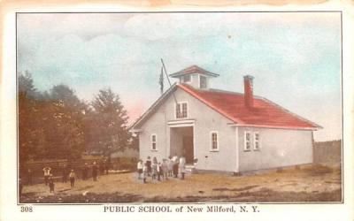 Public School New Milford, New York Postcard