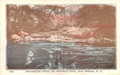 Swimming Pool on Double Kill New Milford, New York Postcard