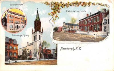 Columbus Hall, St Patrick's Church Newburgh, New York Postcard