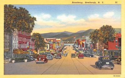 Broadway Newburgh, New York Postcard